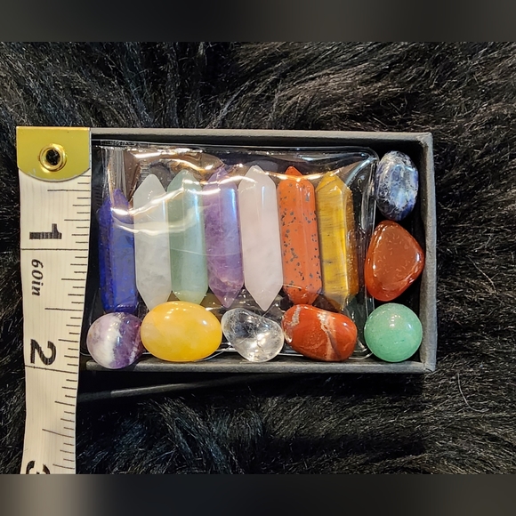 14 Piece Chakra Kit/Healing Stones Set Natural Therapy Meditation - Picture 4 of 5